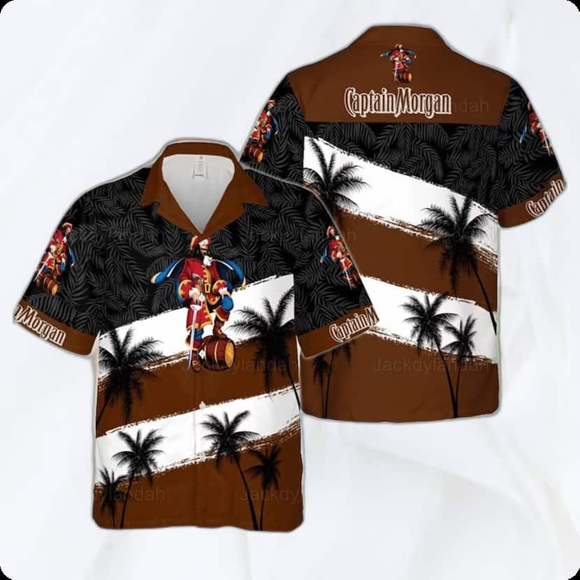 Captain Morgan Hawaiian Shirt Tropical Palm Tree Beach Lovers Gifts