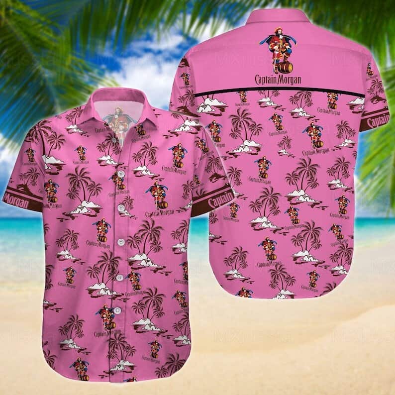 Captain Morgan Hawaiian Shirt Coconut Tree Gift For Him
