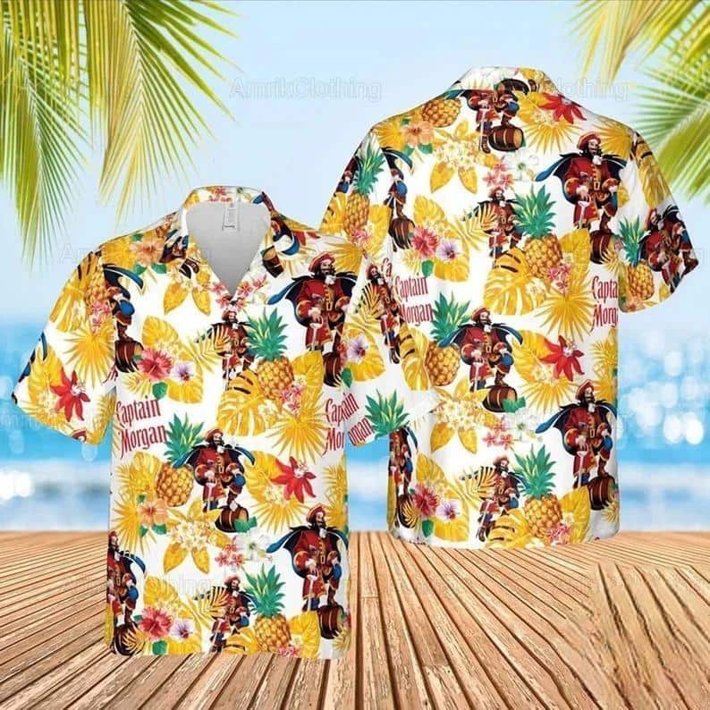 Captain Morgan Hawaiian Shirt Tropical Pineapple Best Gift For Girlfriend