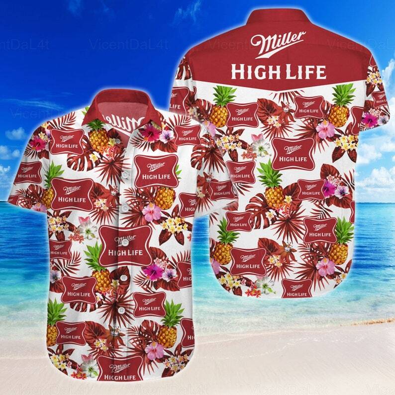 Miller High Life Hawaiian Shirt Tropical Summer Gift For Girlfriend