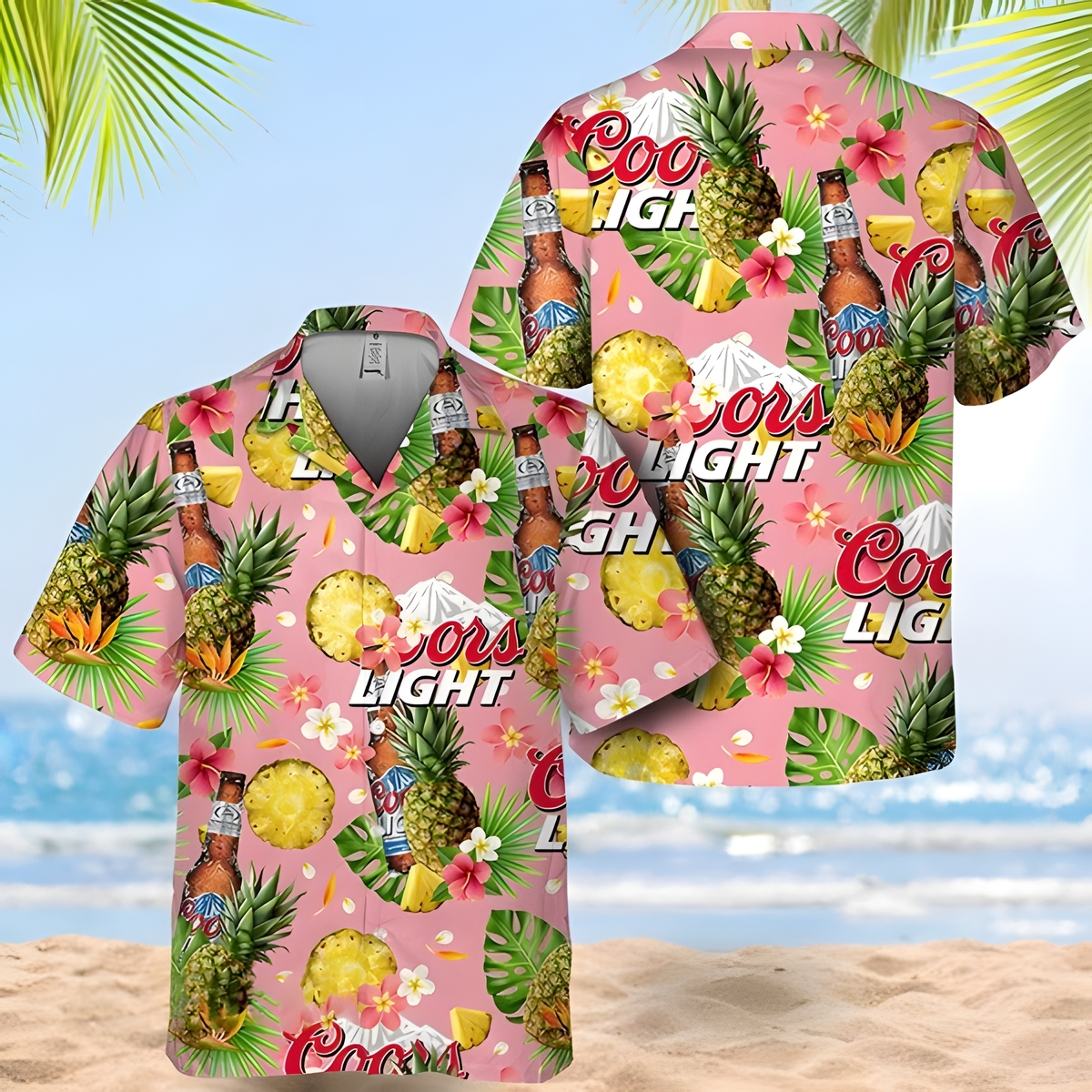Coors Light Beer Hawaiian Shirt Pineapple Summer Vacation Gift For Dad