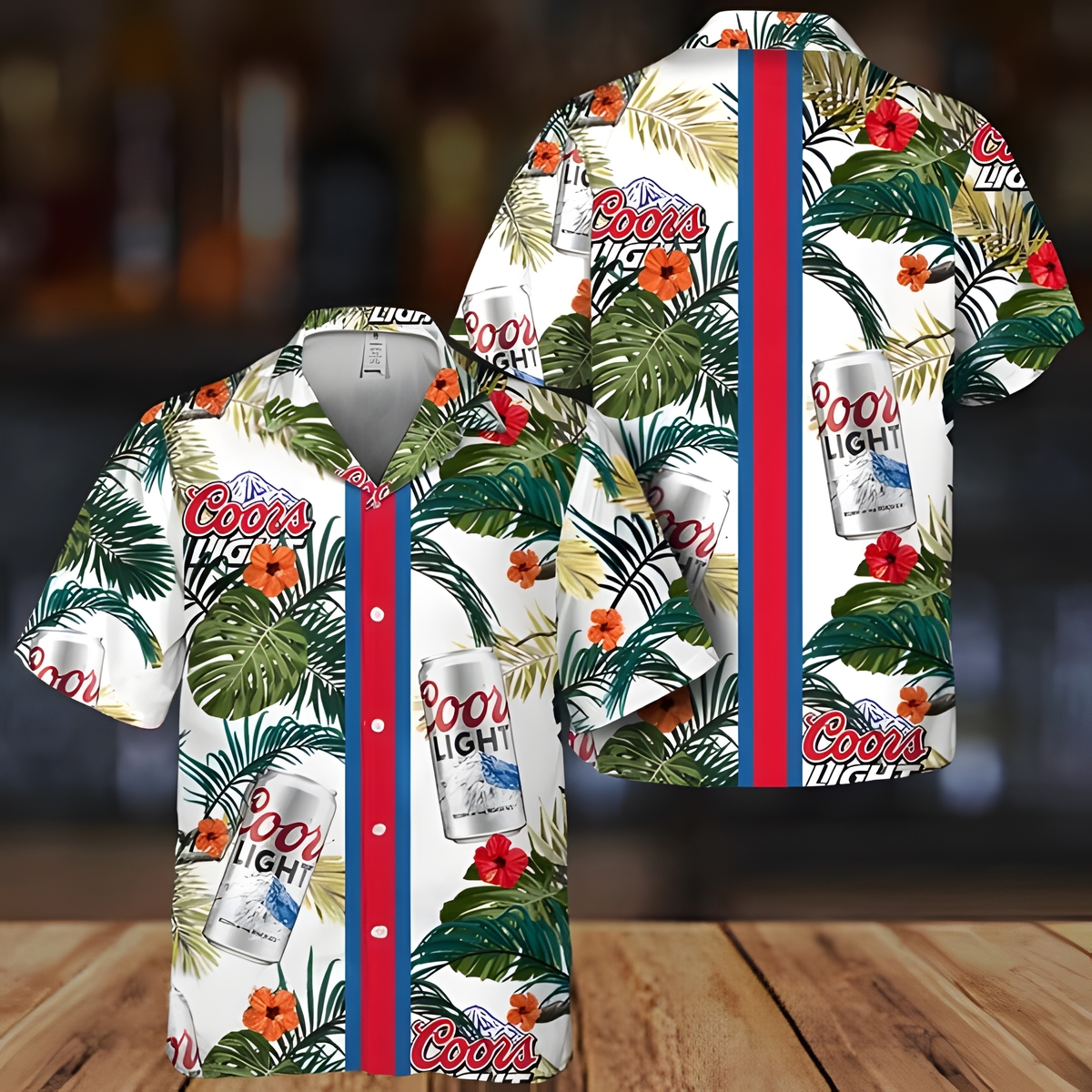 Coors Light Beer Hawaiian Shirt Tropical Foliage Gift For Beer Drinkers