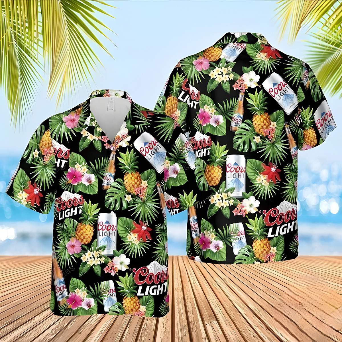 Colorful Coors Light Hawaiian Shirt Trendy Summer Gift For Beer Drinkers