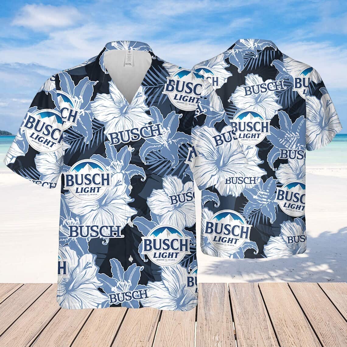 Busch Light Beer Hawaiian Shirt Tropical Blossom Trendy Gift For Beer Drinkers