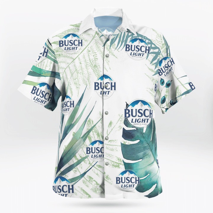 Busch Light Beer Hawaiian Shirt Tropical Palm Leaves Gift For Beer Lovers