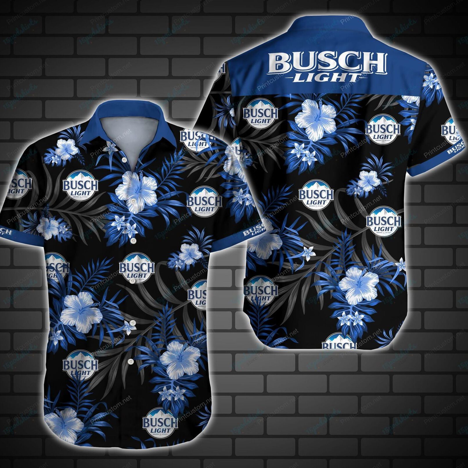 Busch Light Hawaiian Shirt Hibiscus Flowers Gift For Beer Lovers