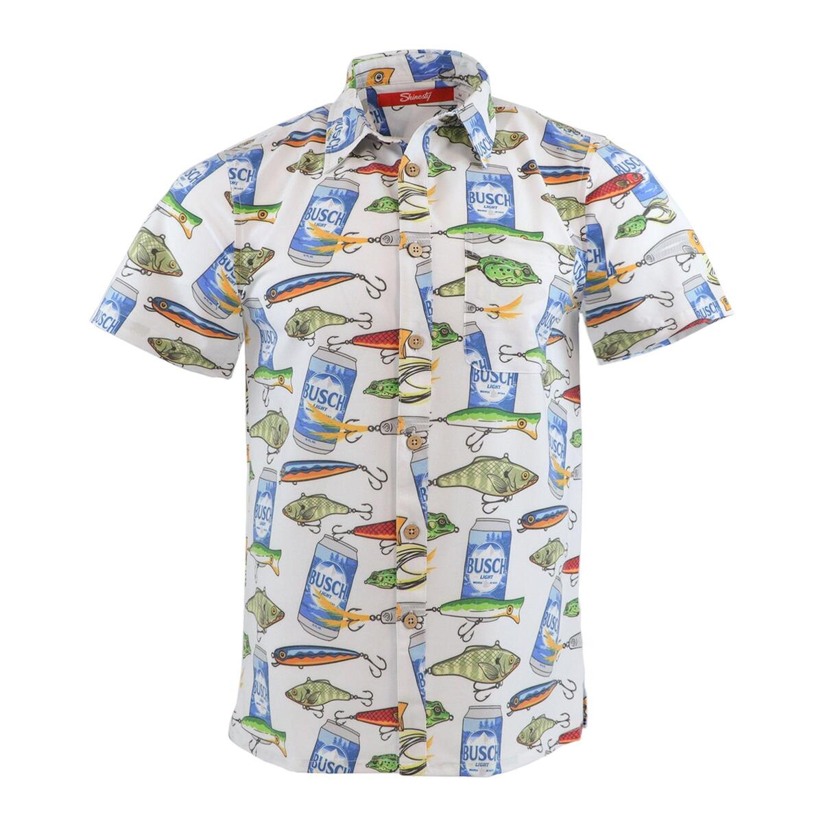 Busch Light Beer Hawaiian Shirt Different Baits Fishing Gift For Beer Lovers