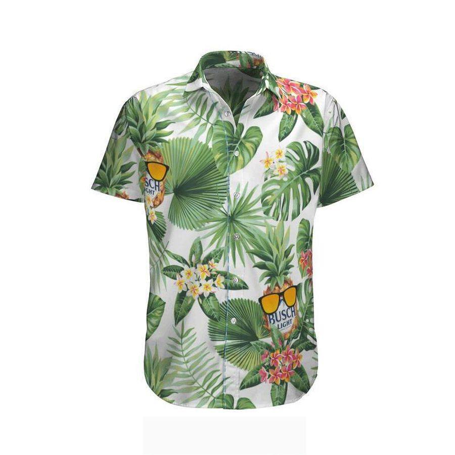 Summer Busch Light Hawaiian Shirt Tropical Flora Gift For Beer Lovers