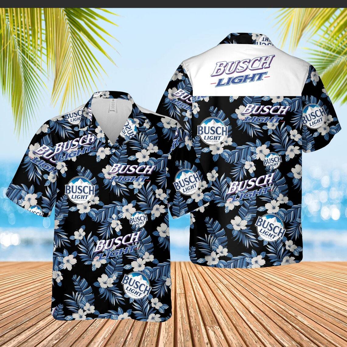 Classic Busch Light Hawaiian Shirt Summer Vacation Gift For Beer Lovers