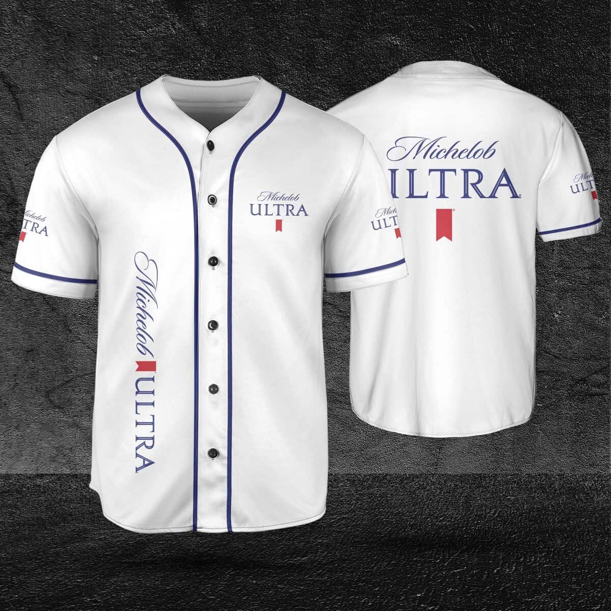 Classic White Michelob ULTRA Baseball Jersey Gift For Sports Fans