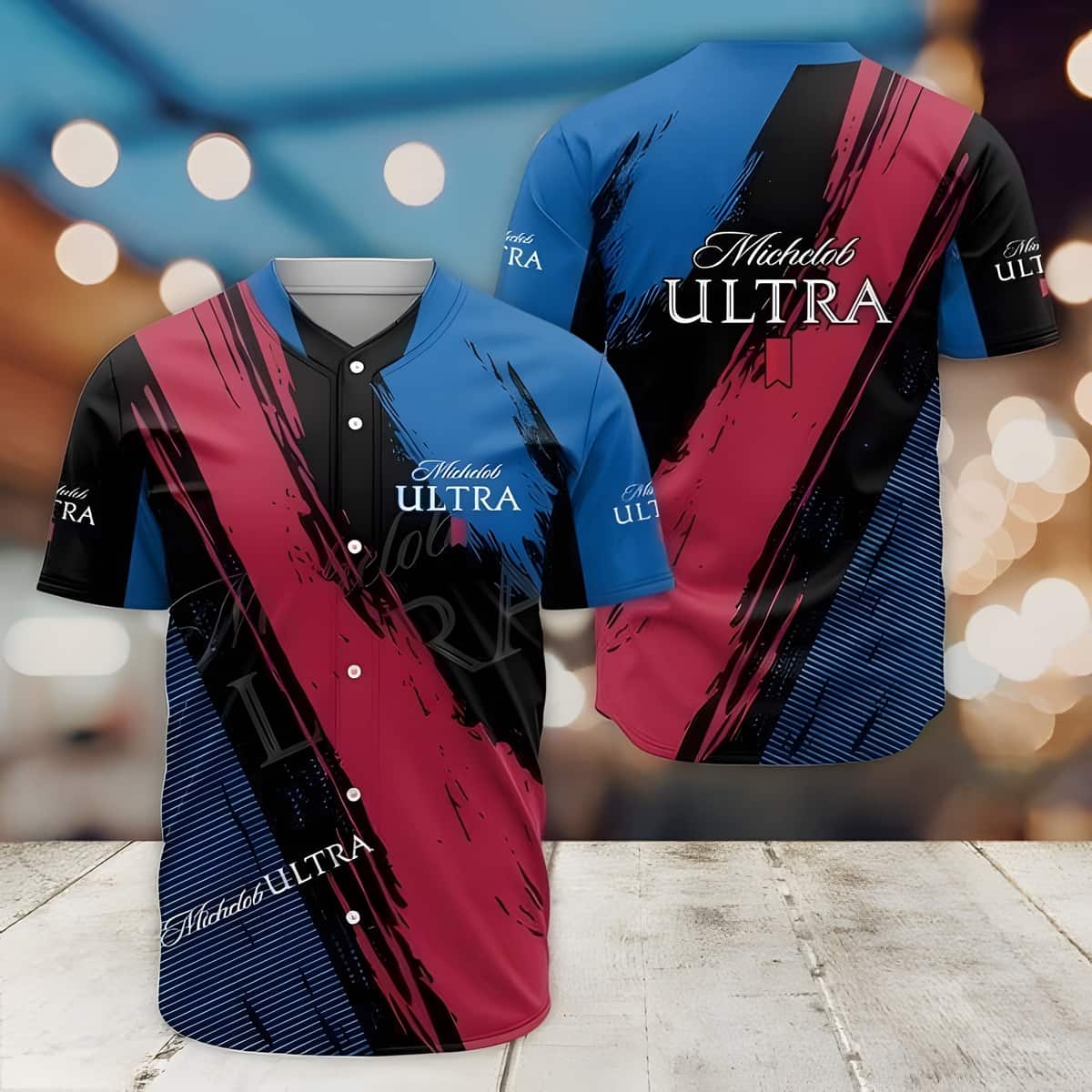 Color Stripes Michelob ULTRA Baseball Jersey Gift For Beer Lovers