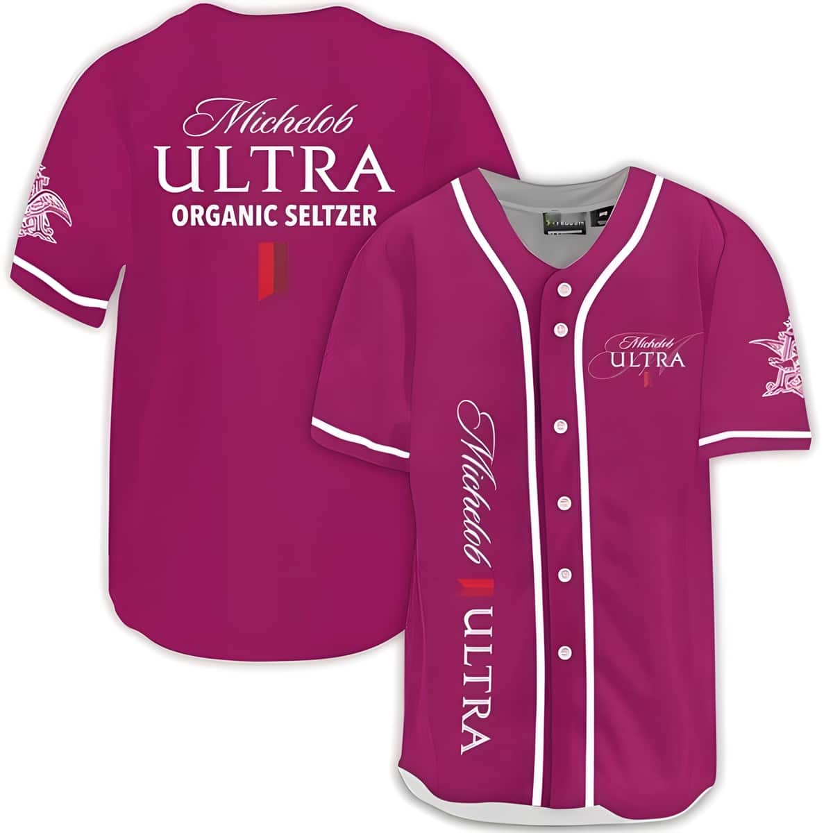 Purple Michelob ULTRA Baseball Jersey Organic Seltzer Gift For Best Friend