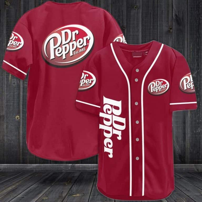 Red Dr Pepper Beer Baseball Jersey Gift For Sporty Wife