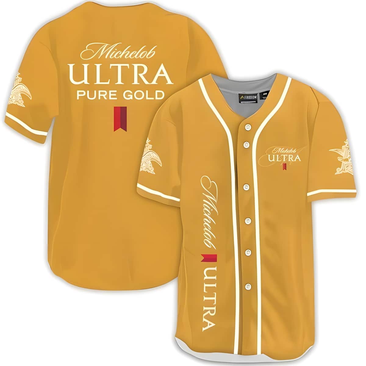 Michelob ULTRA Baseball Jersey Pure Gold Gift For Sports Fans