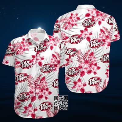 White Aloha Dr Pepper Beer Hawaiian Shirt Tropical Flower Pattern White Aloha Dr Pepper Beer Hawaiian Shirt Tropical Flower Pattern