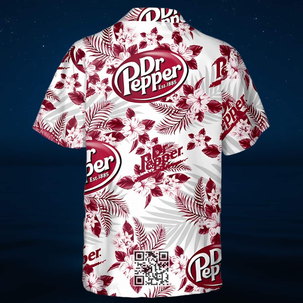 Dr Pepper Beer Hawaiian Shirt Tropical Flower Pattern On White Theme Dr Pepper Beer Hawaiian Shirt Tropical Flower Pattern On White Theme