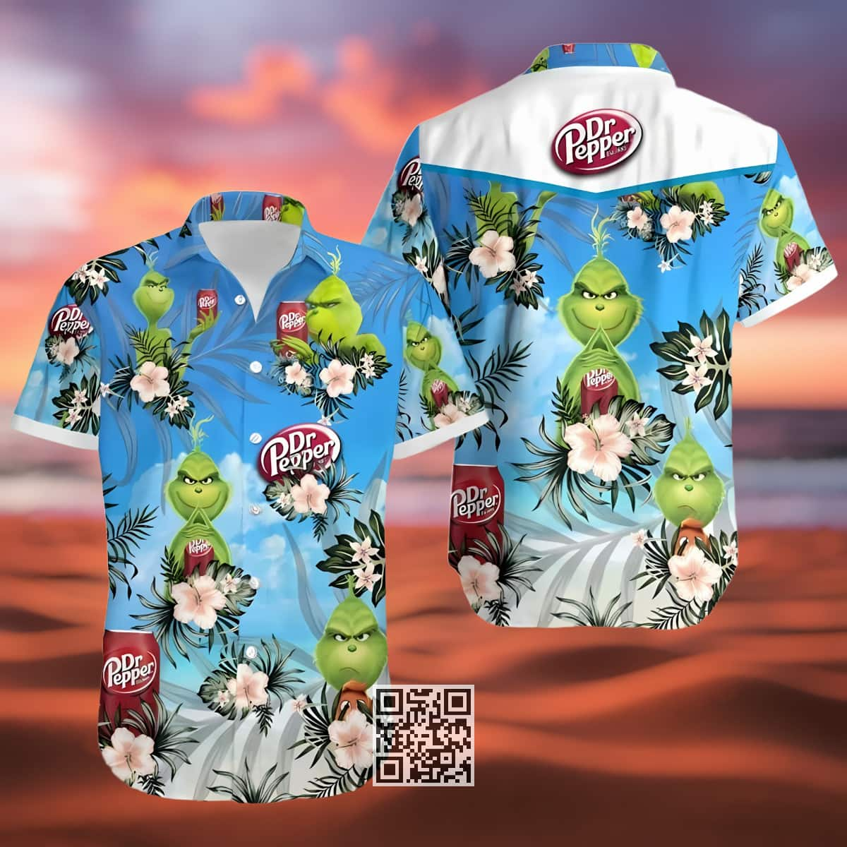 Funny Grinch Dr Pepper Hawaiian Shirt Gift For Beer Lovers