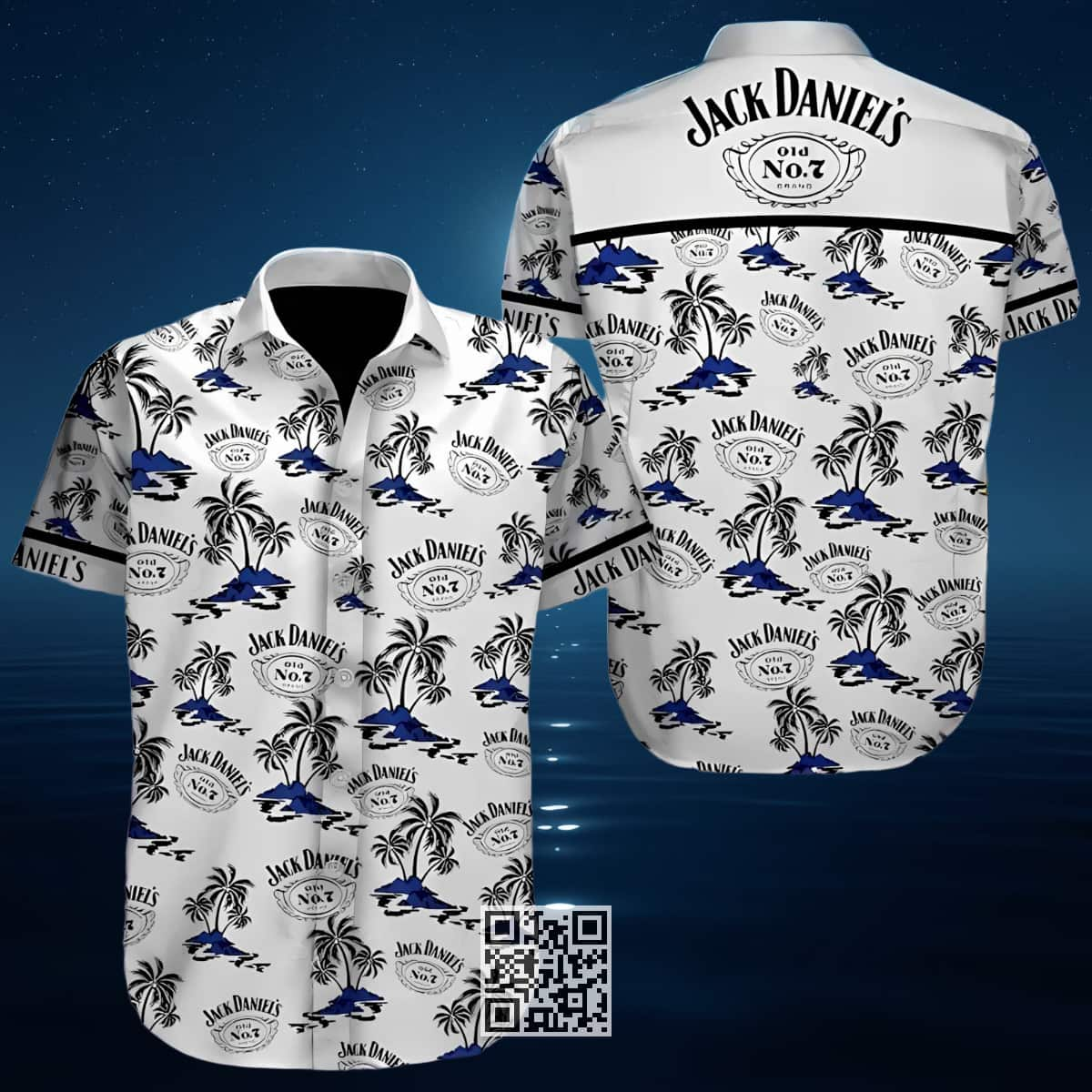 Island Pattern Jack Daniel's Hawaiian Shirt Beach Gift For Whiskey Drinkers