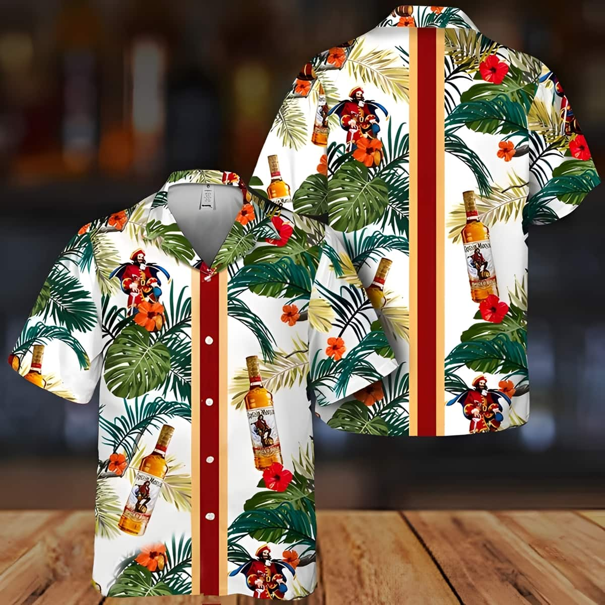 Captain Morgan Hawaiian Shirt Palm Leaves Summer Gift For Family