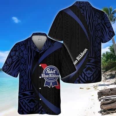 Pabst Blue Ribbon Beer Hawaiian Shirt Samoan Beer Gift For Mom