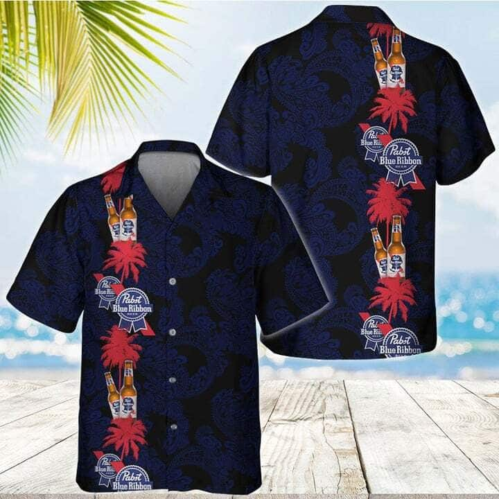 Pabst Blue Ribbon Beer Hawaiian Shirt Practical Beach Gift For Best Friend