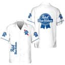 White Aloha Pabst Blue Ribbon Hawaiian Shirt Special Gift For Boyfriend White Aloha Pabst Blue Ribbon Hawaiian Shirt Special Gift For Boyfriend