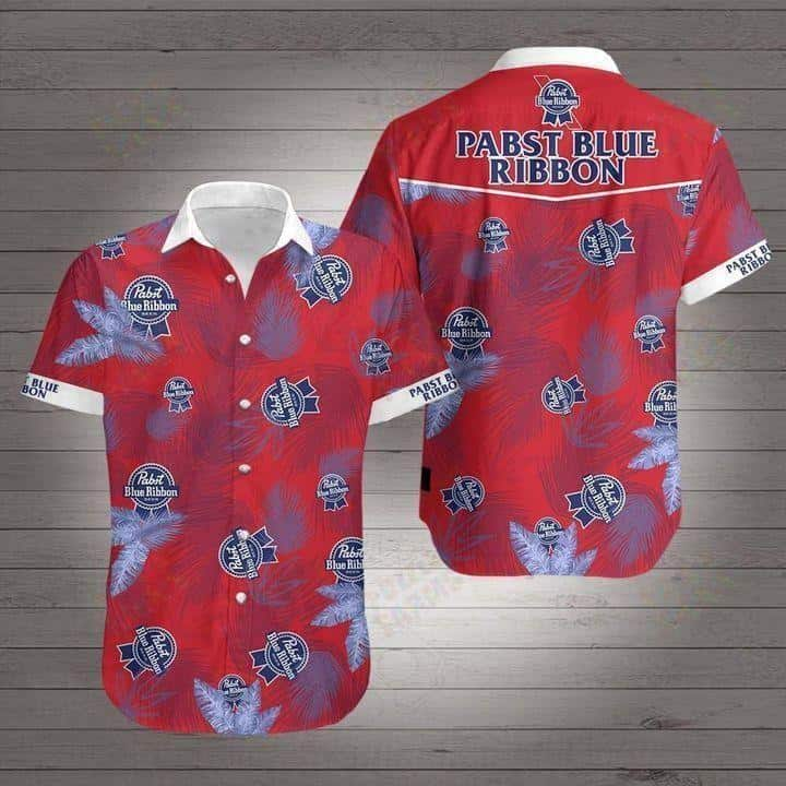 Pabst Red Aloha Blue Ribbon Beer Hawaiian Shirt Trendy Summer Gift For Family