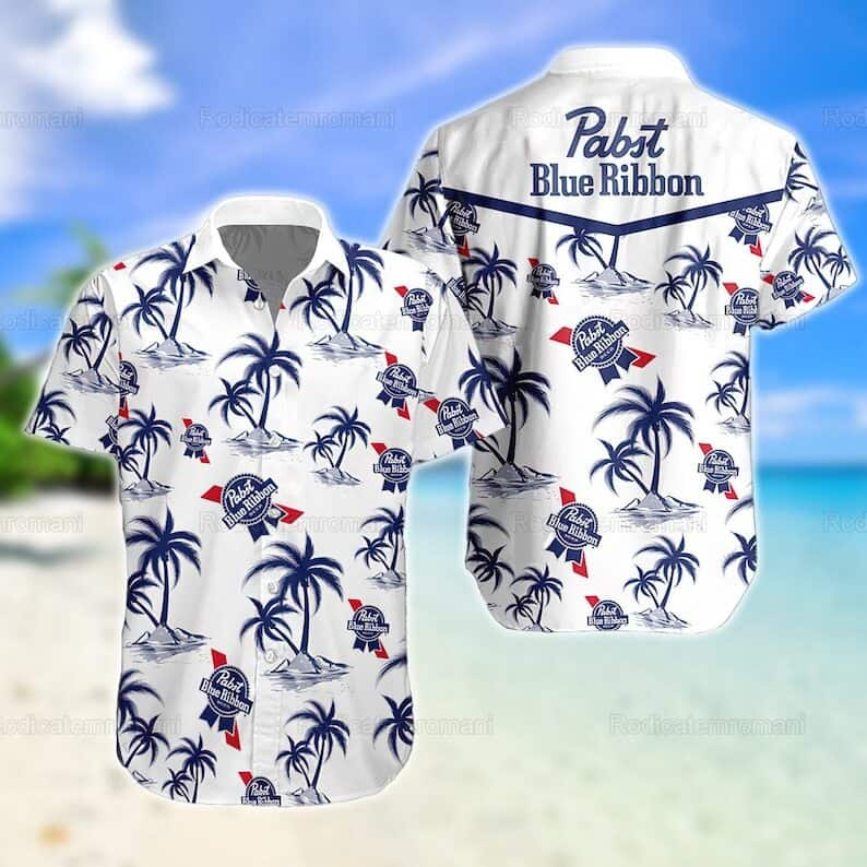 Pabst Blue Ribbon Hawaiian Shirt Island Summer Gift For Best Friend