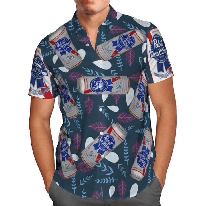 Summer Pabst Blue Ribbon Hawaiian Shirt Best Gift For Mom