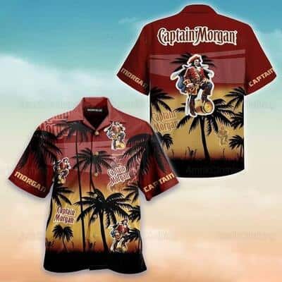 Vintage Captain Morgan Hawaiian Shirt Sunset View Gift For Family Vintage Captain Morgan Hawaiian Shirt Sunset View Gift For Family