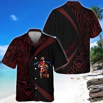 Captain Morgan Hawaiian Shirt Polynesian Samoan Gift For Dad Captain Morgan Hawaiian Shirt Polynesian Samoan Gift For Dad