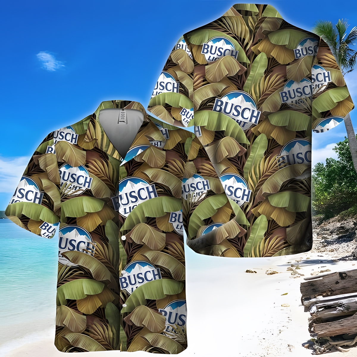 Busch Light Beer Hawaiian Shirt Banana Leaves Beach Gift For Beer Lovers