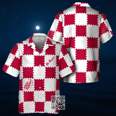 Trendy Gingham Dr Pepper Hawaiian Shirt Gift For Beer Drinkers