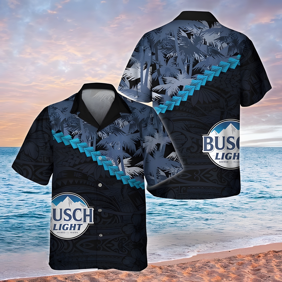 Busch Light Hawaiian Shirt Polynesian Summer Gift For Beer Lovers