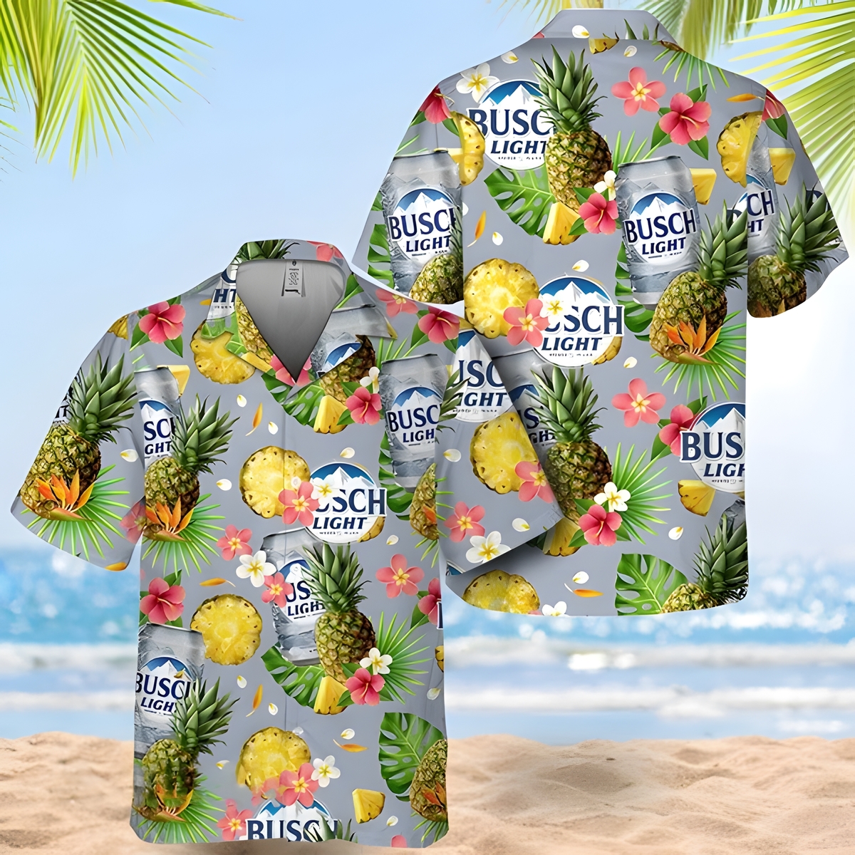 Busch Light Beer Hawaiian Shirt Pineapple Trendy Summer Gift For Beer Lovers