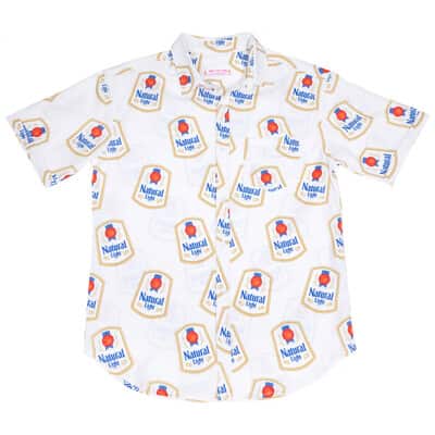 White Natural Light Hawaiian Shirt Trendy Gift For Holiday Trip White Natural Light Hawaiian Shirt Trendy Gift For Holiday Trip