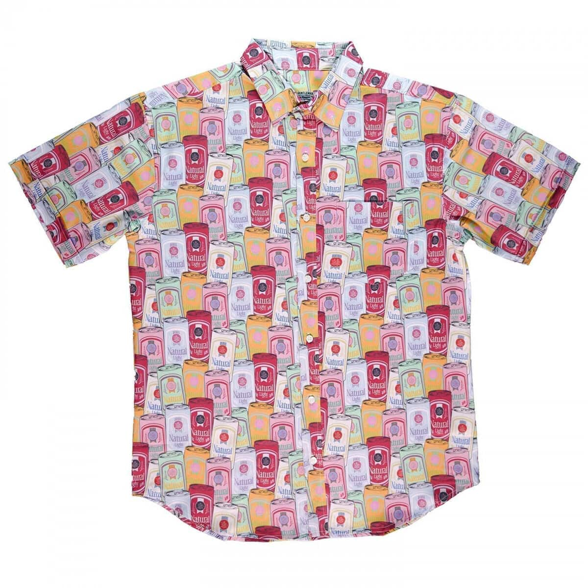 Retro Natural Light Hawaiian Shirt Gift For Beer Drinkers