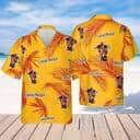 Yellow Captain Morgan Hawaiian Shirt Palm Leaves Gift For Friend
