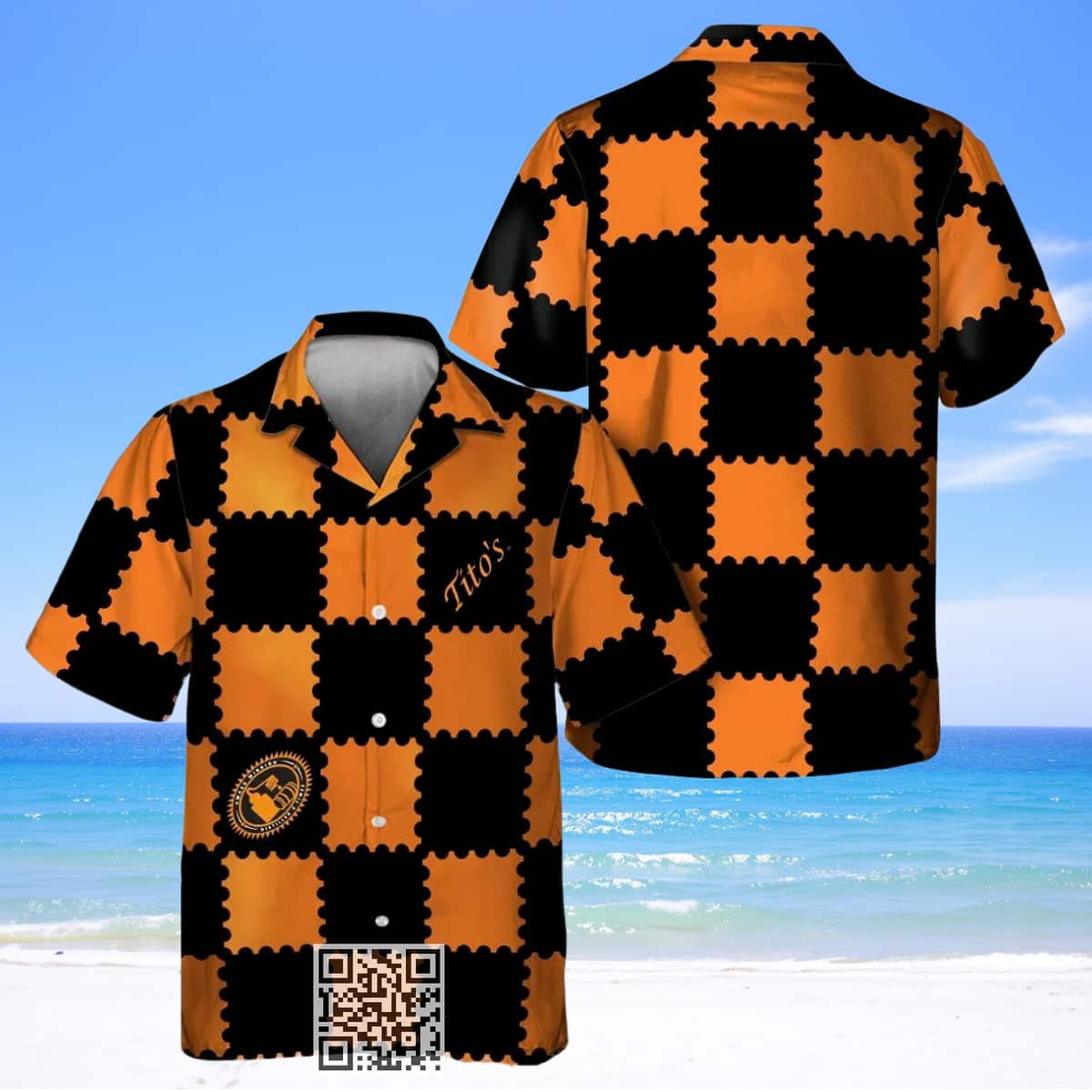 Trendy Gingham Tito's Vodka Hawaiian Shirt Practical Beach Gift Trendy Gingham Tito's Vodka Hawaiian Shirt Practical Beach Gift