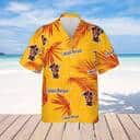 Yellow Captain Morgan Hawaiian Shirt Palm Leaves Gift For Friend