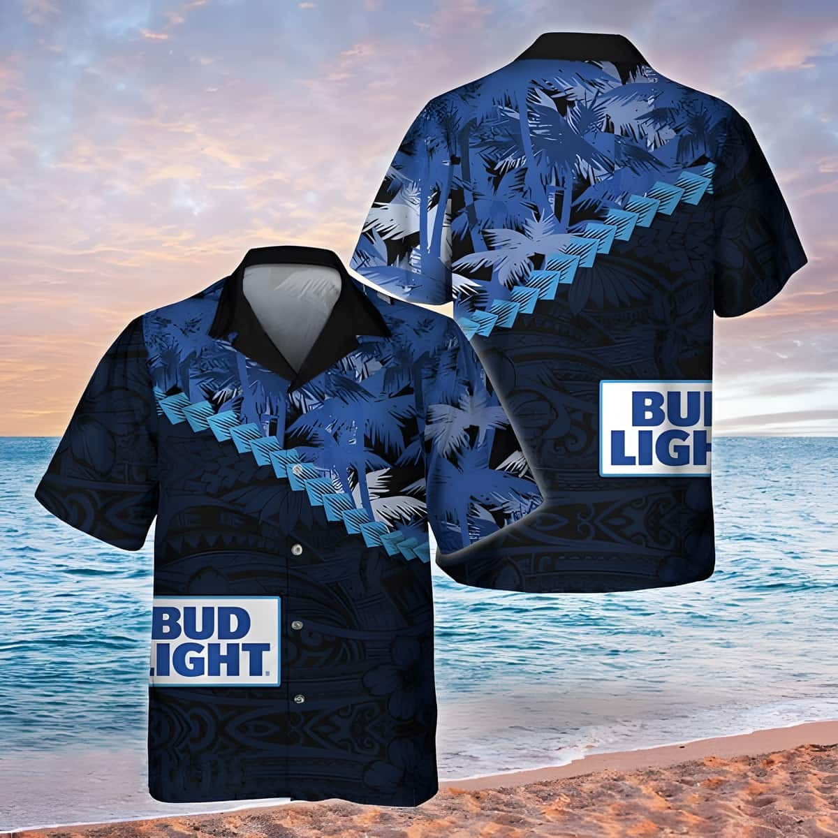 Trending Bud Light Hawaiian Shirt Polynesian Gift For Beer Drinkers