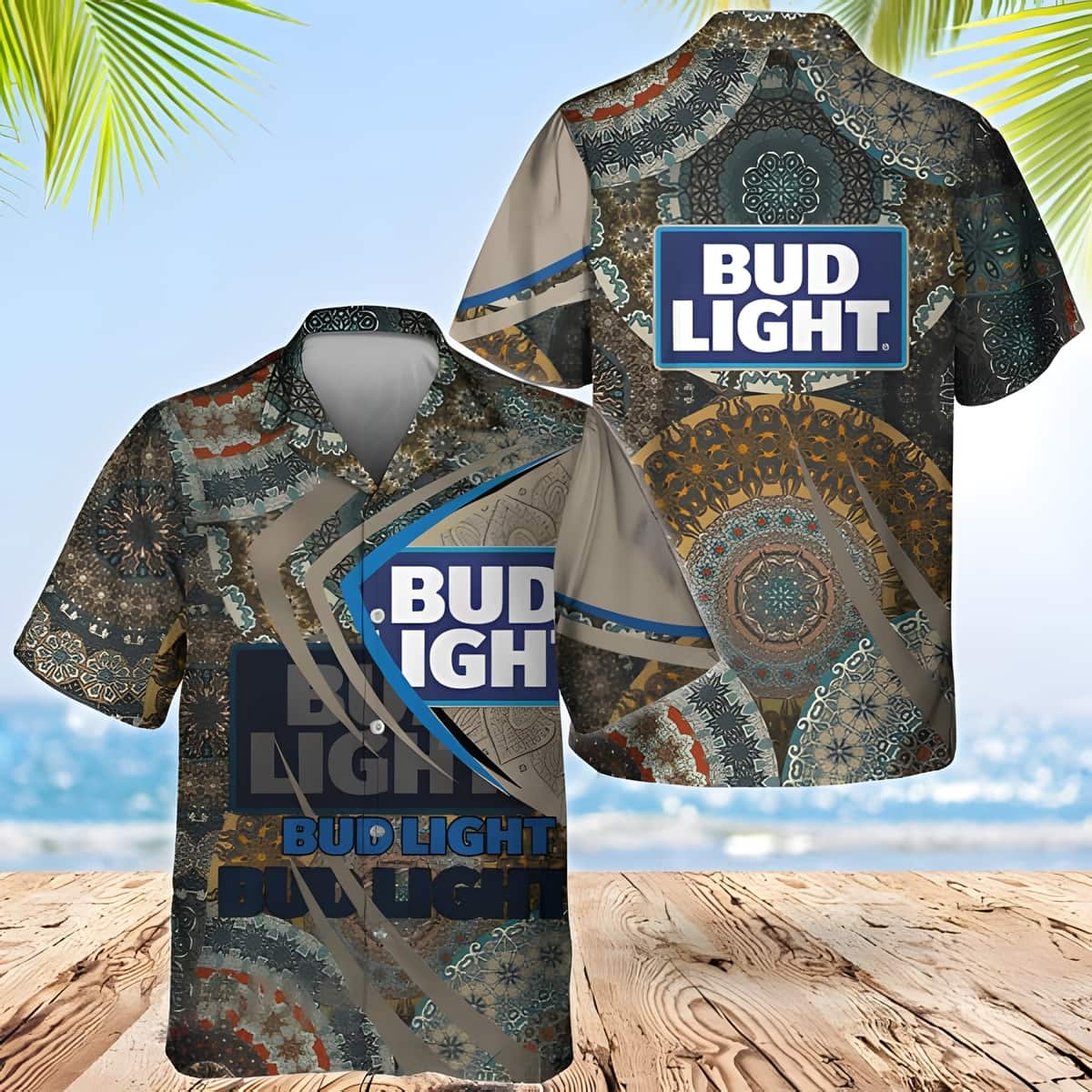 Classic Bud Light Hawaiian Shirt Mandala Gift For Summer Beach Trip