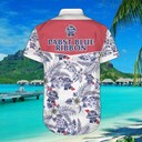 Classic Pabst Blue Ribbon Beer Hawaiian Shirt Tropical Flower Gift For Beer Enthusiast Classic Pabst Blue Ribbon Beer Hawaiian Shirt Tropical Flower Gift For Beer Enthusiast