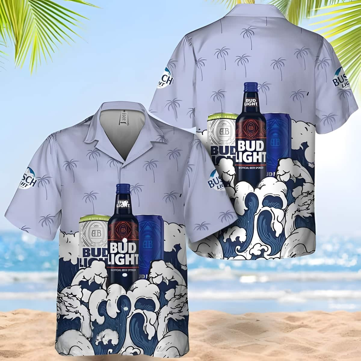 Summer Waves Bud Light Hawaiian Shirt Gift For Summer Trip