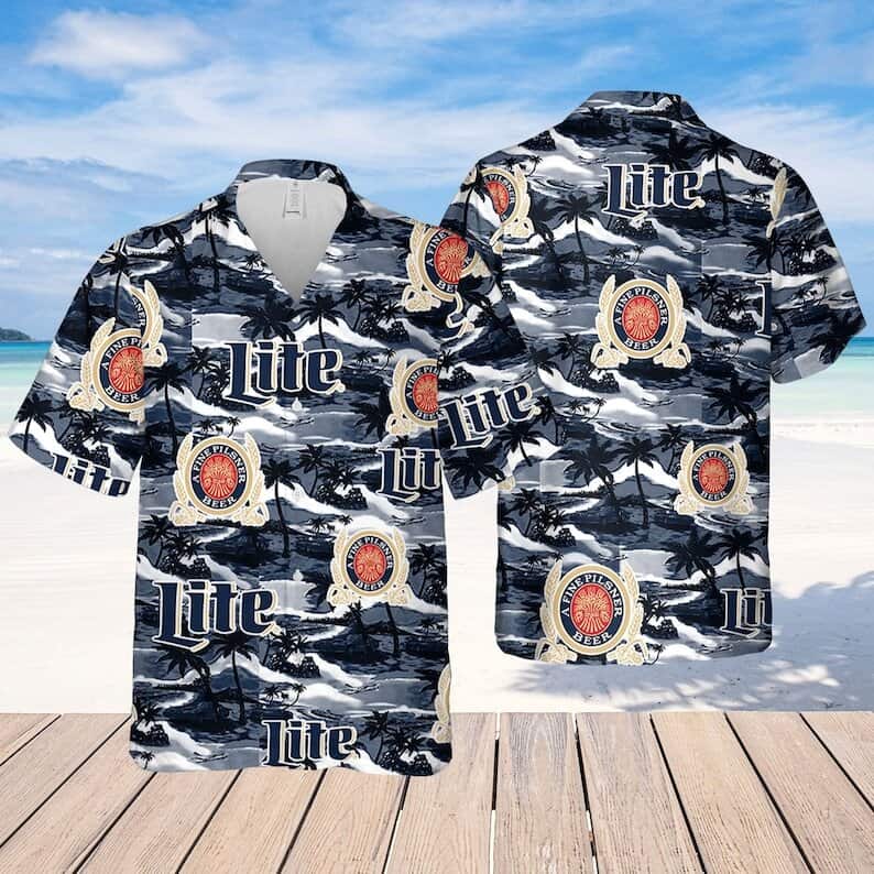 Vintage Miller Lite Hawaiian Shirt Best Gift For Girlfriend
