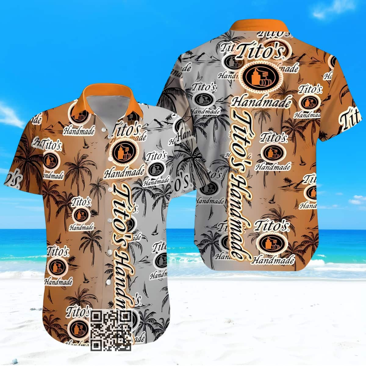 Tito's Handmade Vodka Hawaiian Shirt Coconut Palm Beach Lovers Gift