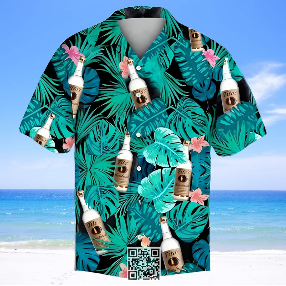 Tito's Hawaiian Shirt Tropical Palm Leaves Beach Vacation Gift