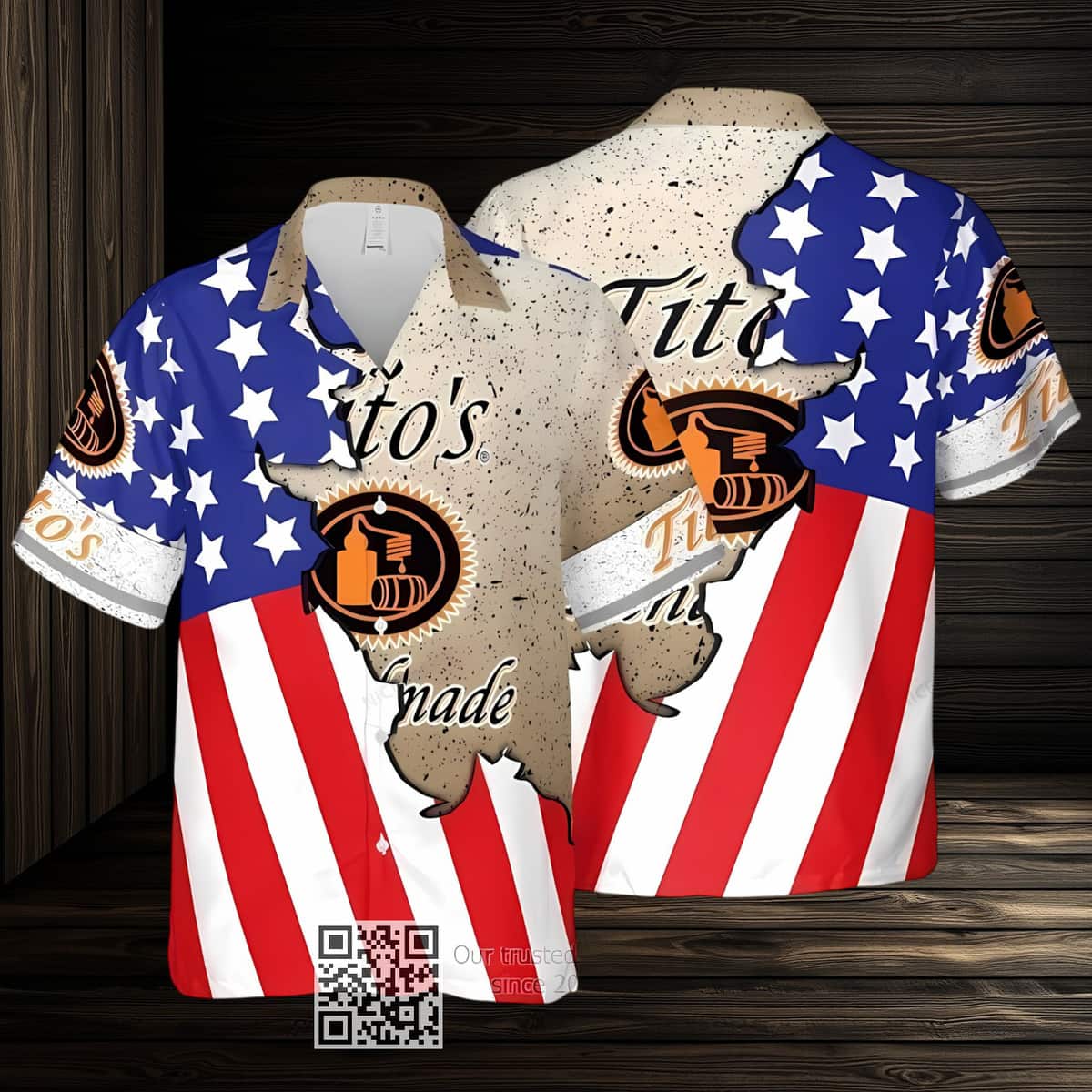 Tito’s Handmade Vodka Hawaiian Shirt US Flag Beach Gift For Friend Tito’s Handmade Vodka Hawaiian Shirt US Flag Beach Gift For Friend