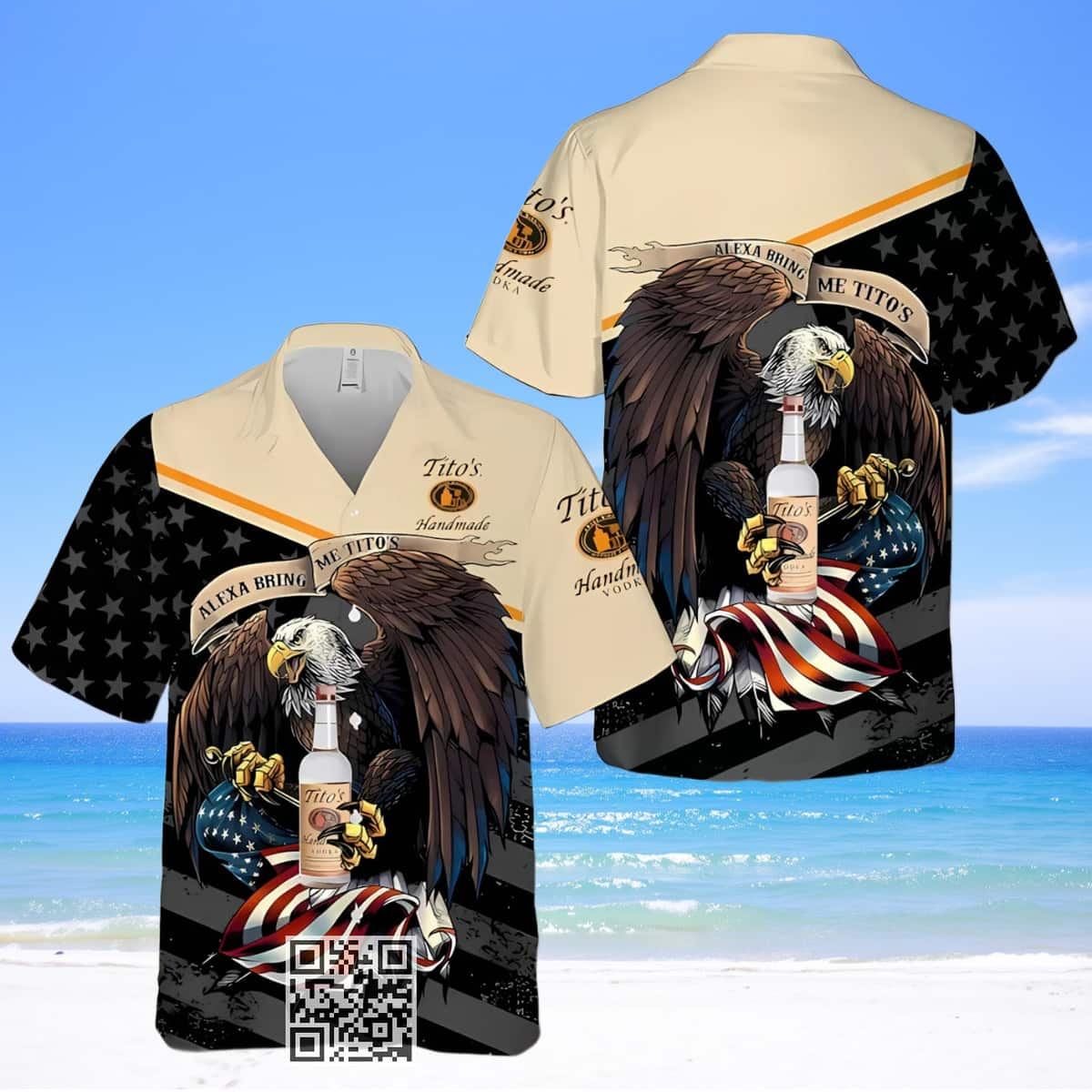 Tito’s Handmade Vodka Eagle Hawaiian Shirt Gift For Beach Vacation