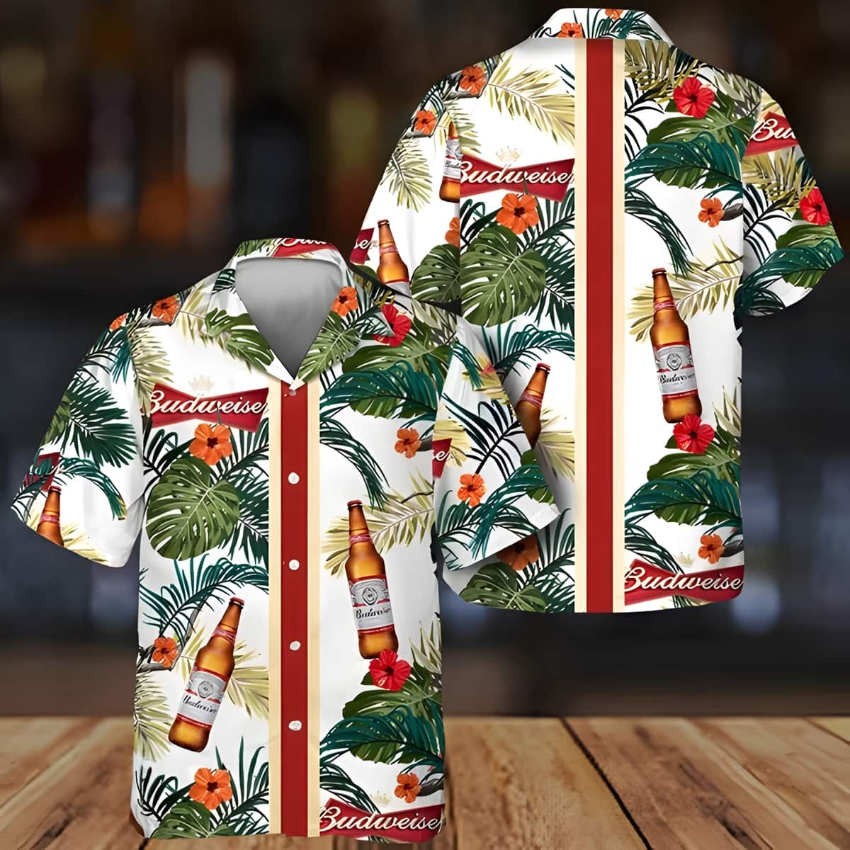 Budweiser beer Hawaiian Shirt Tropical Flora Gift For Vodka Lovers